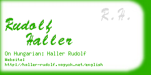 rudolf haller business card